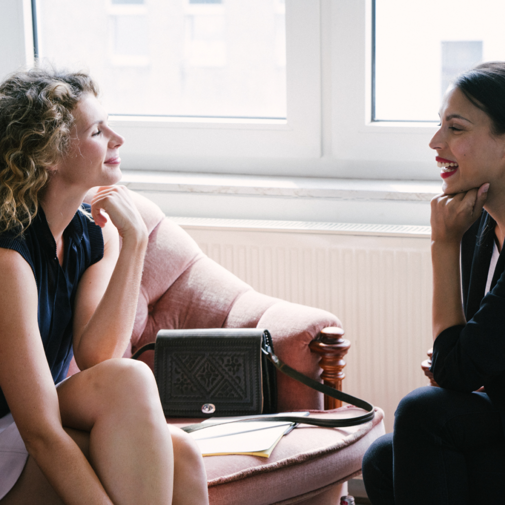 Two women in a business coaching session